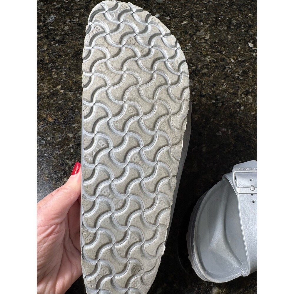 Birkenstock Arizona EVA Women's Slide Sandals Silver Metallic EU 40 US 9 - Picture 12 of 13